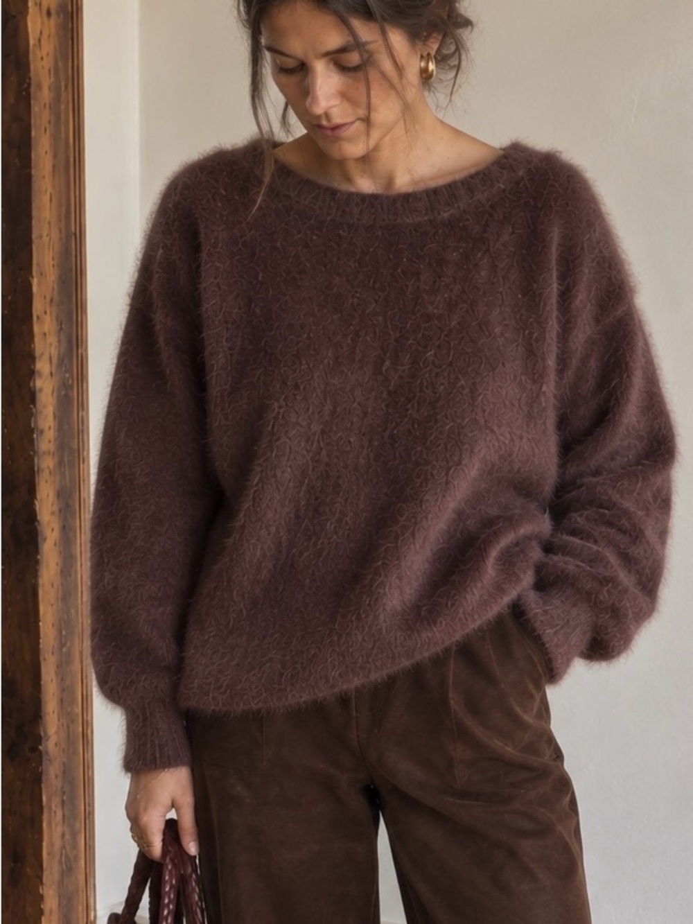 Cyrus Plush Fuzzy Eyelash Knit Sweater – S/P